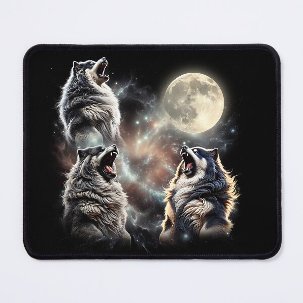Item preview, Finnish Lapphund Howling Moon Lover Dog designed and sold by MosaikkiArt.