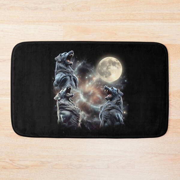 Item preview, Flat-Coated Retriever Howling Moon Lover Dog designed and sold by MosaikkiArt.