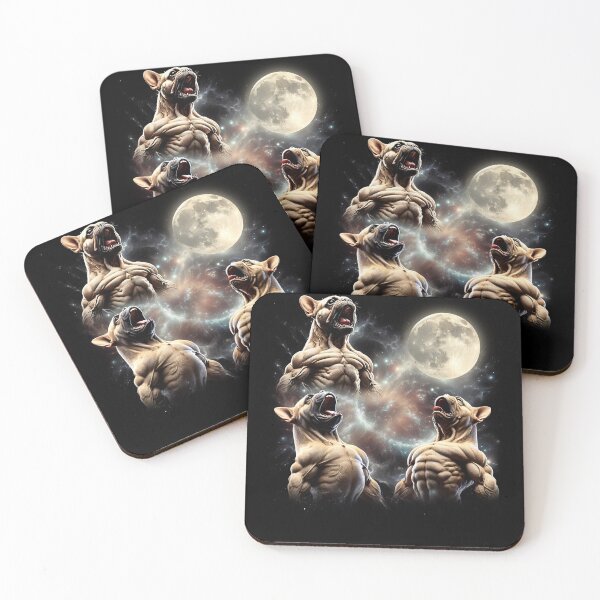 Item preview, French Bulldog Howling Moon Lover Dog designed and sold by MosaikkiArt.