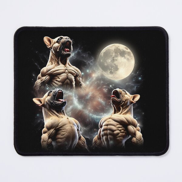 Item preview, French Bulldog Howling Moon Lover Dog designed and sold by MosaikkiArt.