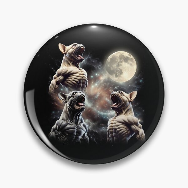 Item preview, Frenchie Howling Moon Lover Dog designed and sold by MosaikkiArt.