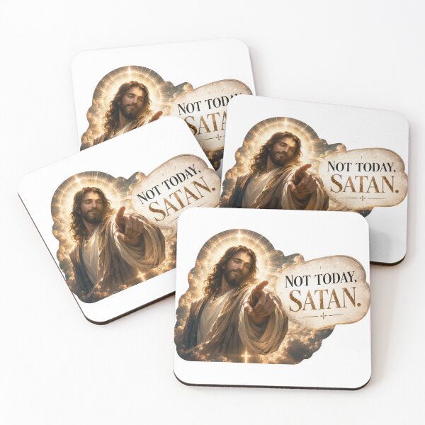 Item preview, jesus not today satan meme  designed and sold by PatternFly.