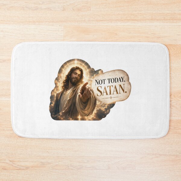 Item preview, jesus not today satan meme  designed and sold by PatternFly.