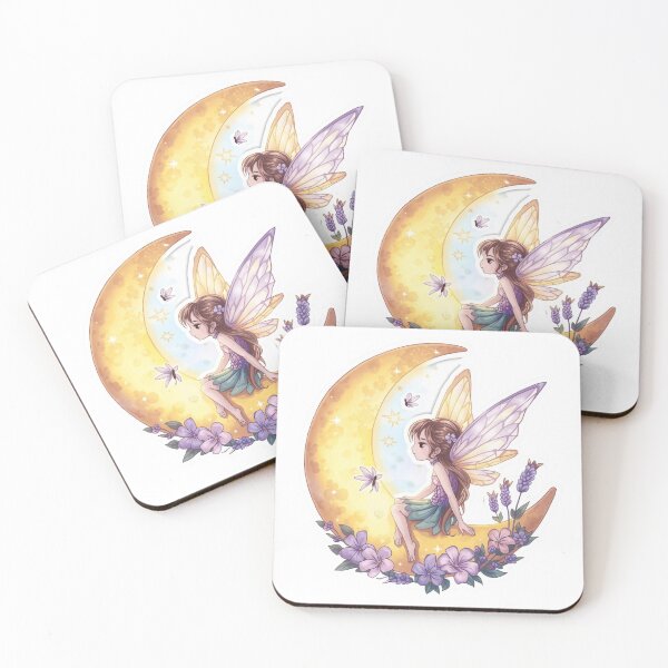 Item preview, Moon Fairy Sticker | Celestial Fantasy Vinyl Decal designed and sold by Pandey14.