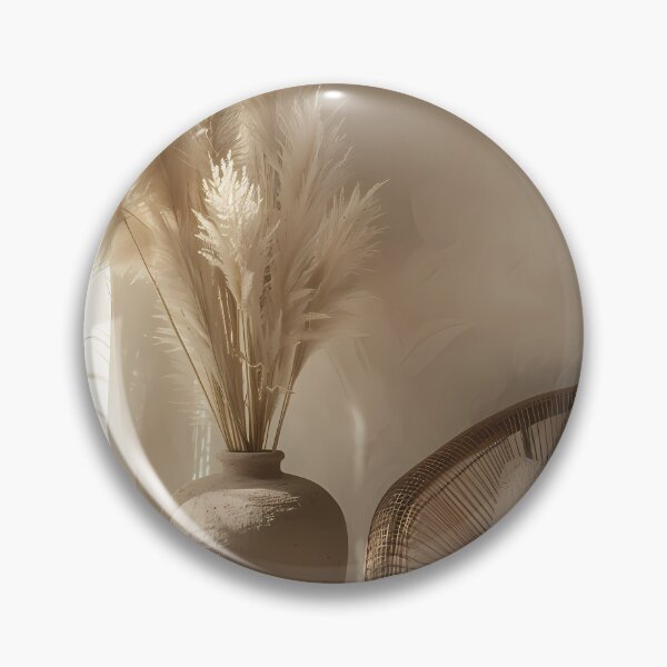 Item preview, Cozy Boho Rattan Chair Pampas Grass Living Room Art designed and sold by Emberearth.