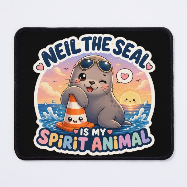 Item preview, Neil the Seal is My Spirit Animal designed and sold by SMARTKIT DESIGNAGENCY.