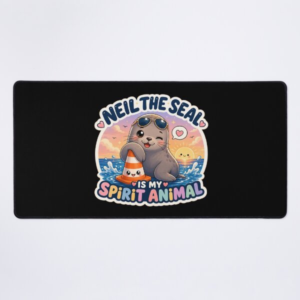 Item preview, Neil the Seal is My Spirit Animal designed and sold by SMARTKIT DESIGNAGENCY.
