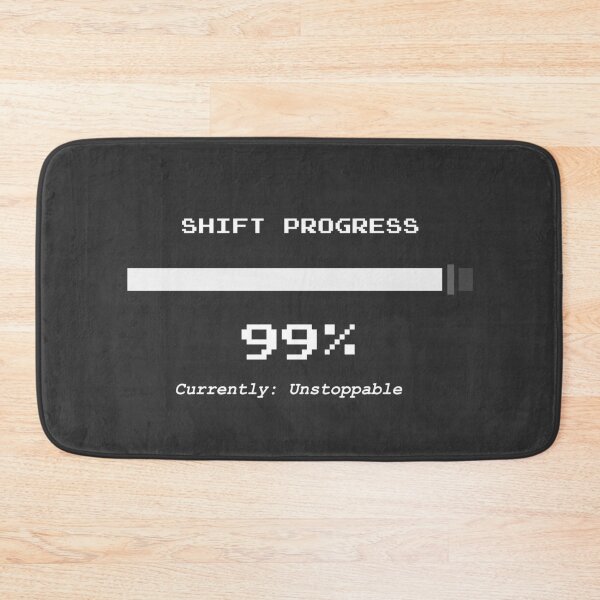 Item preview, Shift Progress 99% Currently  Unstoppable — Funny Nurse Gift | RN Mug Nurse Humor Healthcare Worker designed and sold by KiwyStudio.