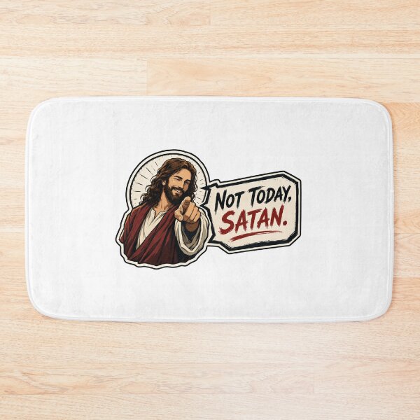 Item preview, jesus not today satan meme  designed and sold by PatternFly.