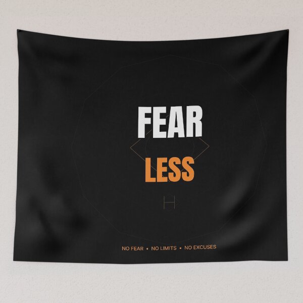 Item preview, Fear Less Motivational Geometric Typography Design designed and sold by Hayir Design.