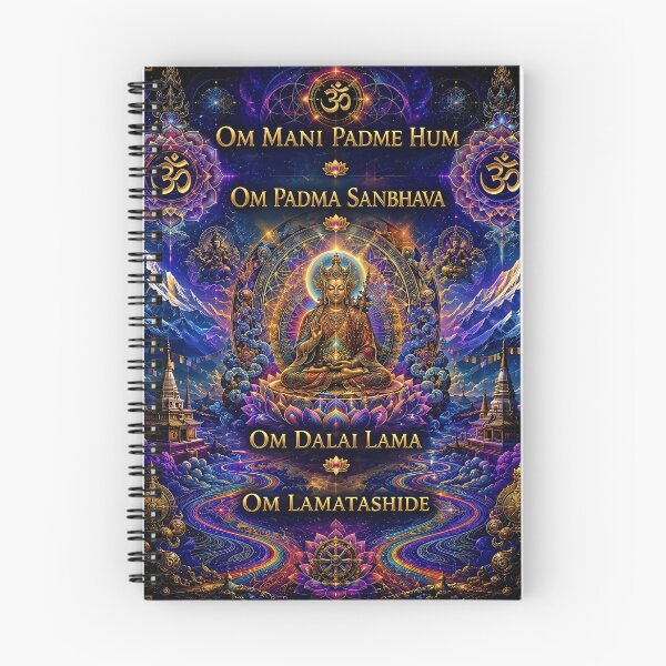 Item preview, Sacred Tibetan Mantras – Psychedelic Mandala of Spiritual Awakening designed and sold by Dominik1994.