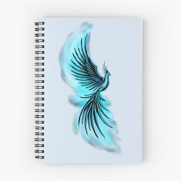 Item preview, Electric Blue Phoenix - Neon Flame Firebird Fantasy Art designed and sold by URSM.