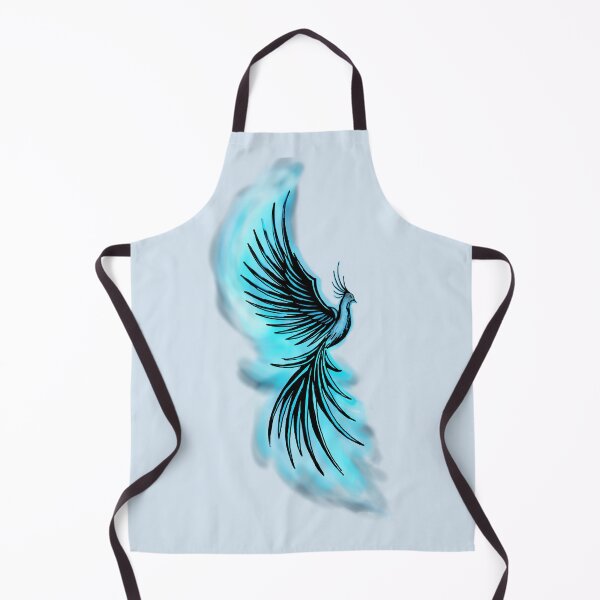 Item preview, Electric Blue Phoenix - Neon Flame Firebird Fantasy Art designed and sold by URSM.