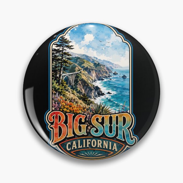 Item preview, Big Sur California Watercolor Travel designed and sold by TomFrontierArt.