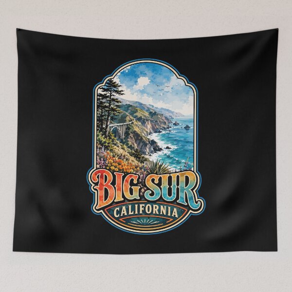 Item preview, Big Sur California Watercolor Travel designed and sold by TomFrontierArt.