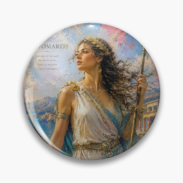 Item preview, ‘Sweet Maiden’ Goddess Britomartis painting designed and sold by GalleryKauffeld.