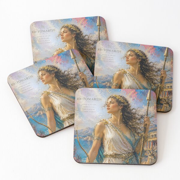 Item preview, ‘Sweet Maiden’ Goddess Britomartis painting designed and sold by GalleryKauffeld.
