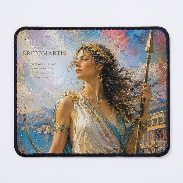 Item preview, ‘Sweet Maiden’ Goddess Britomartis painting designed and sold by GalleryKauffeld.
