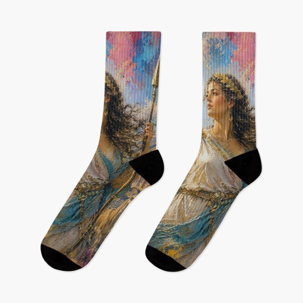 Item preview, ‘Sweet Maiden’ Goddess Britomartis painting designed and sold by GalleryKauffeld.