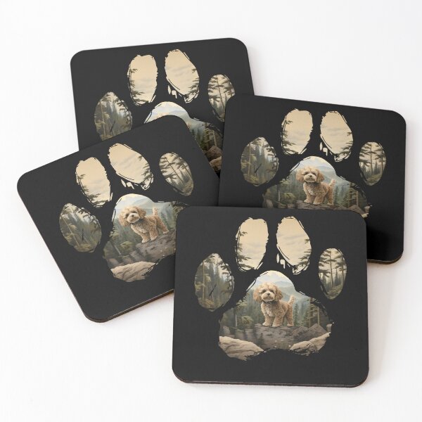 Item preview, Funny Cavachon Paw Foggy Mountain Tree Mom Dad Kids designed and sold by rafaeltto.