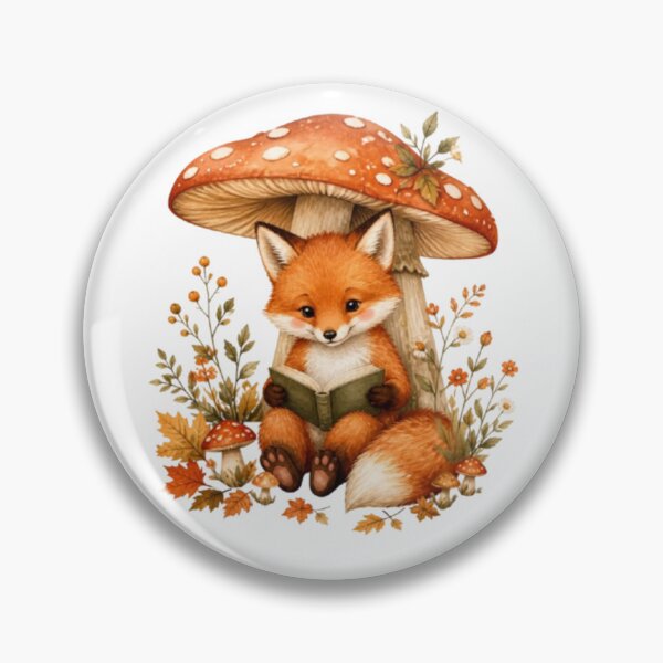 Item preview, Bookish Fox in a Cozy Woodland designed and sold by Nadie2000.