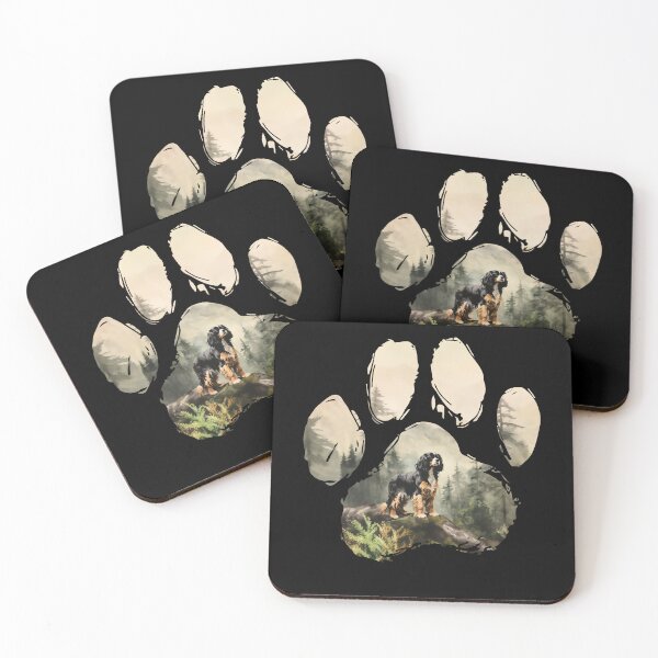 Item preview, Funny Cavalier King Charles Spaniel Paw Foggy Mountain Tree Mom Dad Kids designed and sold by rafaeltto.
