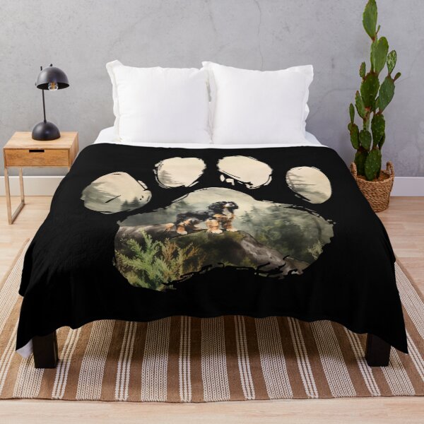 Item preview, Funny Cavalier King Charles Spaniel Paw Foggy Mountain Tree Mom Dad Kids designed and sold by rafaeltto.