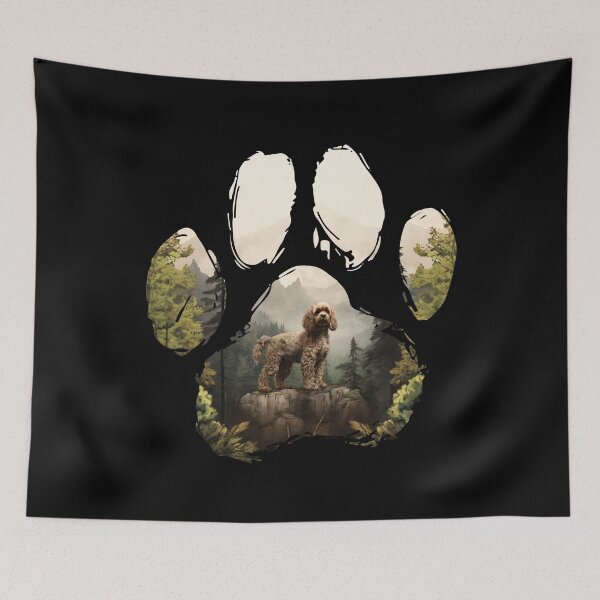 Item preview, Funny Cavapoo Paw Foggy Mountain Tree Mom Dad Kids designed and sold by rafaeltto.
