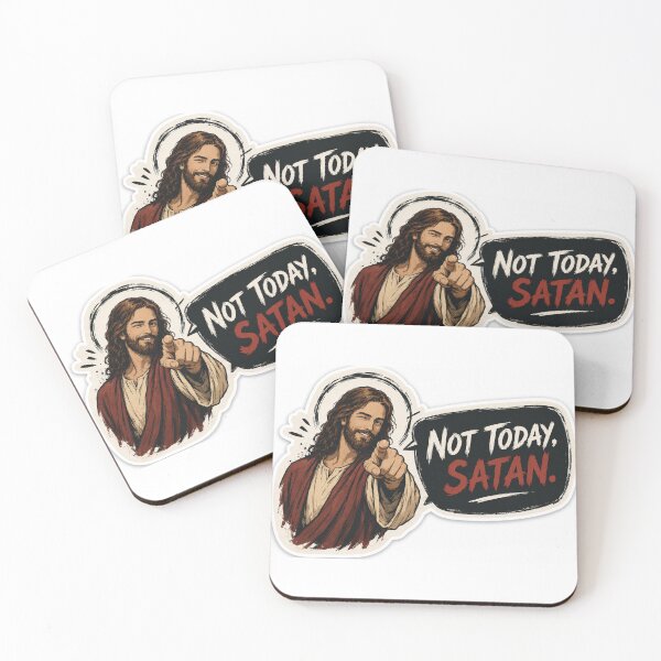 Item preview, jesus not today satan meme  designed and sold by PatternFly.