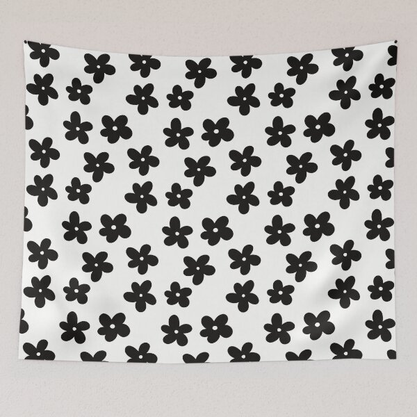 Item preview, Black and White Flower Pattern designed and sold by The Innocent Ghost Project.