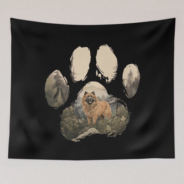 Item preview, Funny Chow Chow Paw Foggy Mountain Tree Mom Dad Kids designed and sold by rafaeltto.