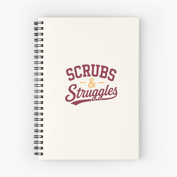 Item preview, Scrubs & Struggles Funny Nurse T-Shirt Dark Red designed and sold by KiwyStudio.