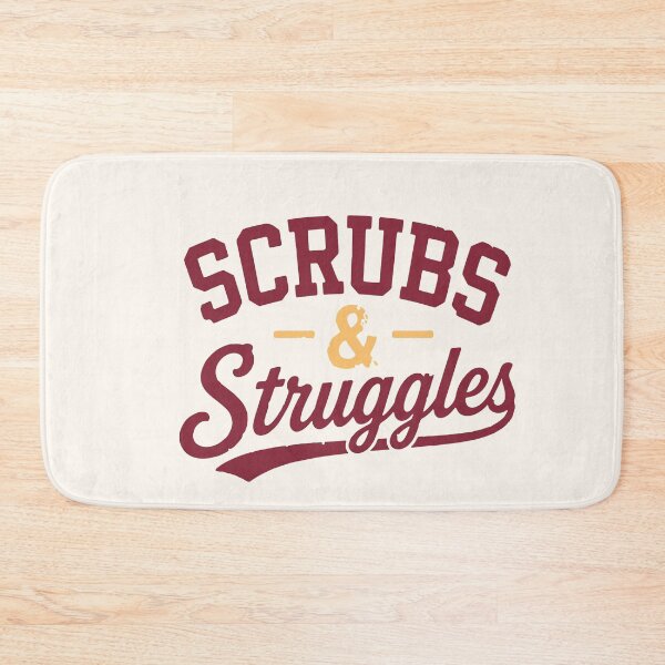 Item preview, Scrubs & Struggles Funny Nurse T-Shirt Dark Red designed and sold by KiwyStudio.
