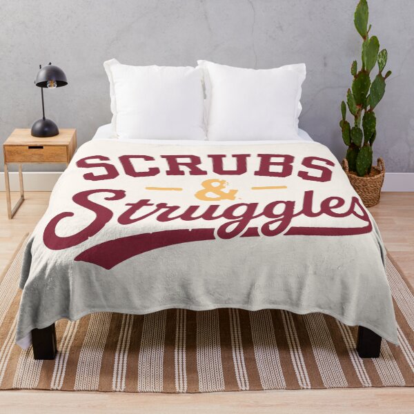 Item preview, Scrubs & Struggles Funny Nurse T-Shirt Dark Red designed and sold by KiwyStudio.
