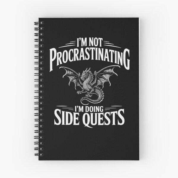 Item preview, Epic Gamer Fantasy Adventure Apparel I'm Not Procrastinating I'm Doing Side Quests Dragon designed and sold by Colorfulman.
