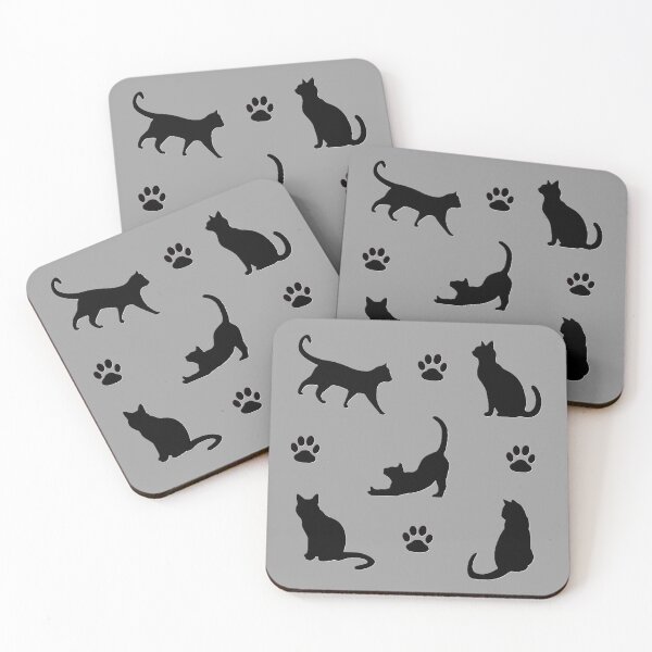 Item preview, Cute Black Cat Silhouette cat paw Sticker Pack | Aesthetic Cat Lover & Pet Owner cats animal pattern designed and sold by Art IN Pack.