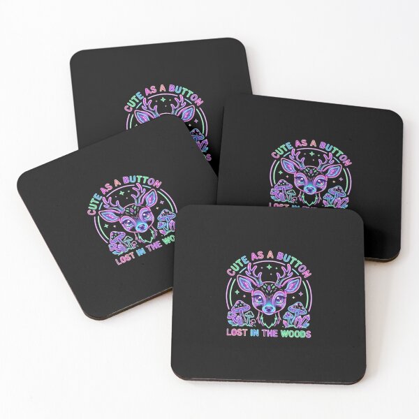 Item preview, Cute As A Button Lost In The Woods Rainbow Neon Deer Sticker  designed and sold by Amituniqdesign .