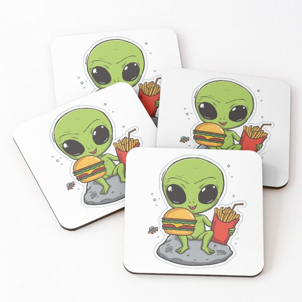 Item preview, Worth the Trip | Cute Alien Enjoying Earth Food designed and sold by SmokingAlien.