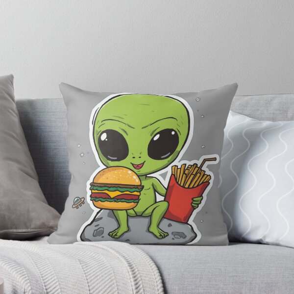 Item preview, Worth the Trip | Cute Alien Enjoying Earth Food designed and sold by SmokingAlien.