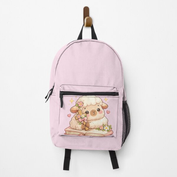Item preview, Cute Kawaii Lamb Holding Floral Cross | Christian Faith Sticker | Pastel Bible Art designed and sold by StickyDelights.