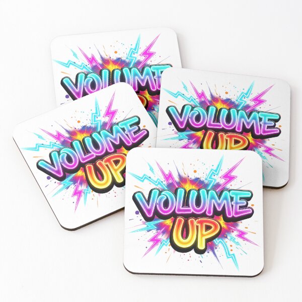Item preview, Volume Up Neon Graffiti Splash Electric Rave Typography designed and sold by DigitalArtx-com.