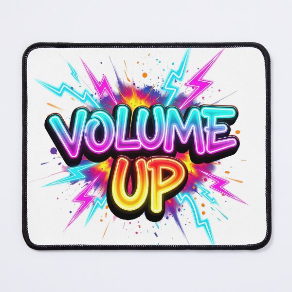 Item preview, Volume Up Neon Graffiti Splash Electric Rave Typography designed and sold by DigitalArtx-com.