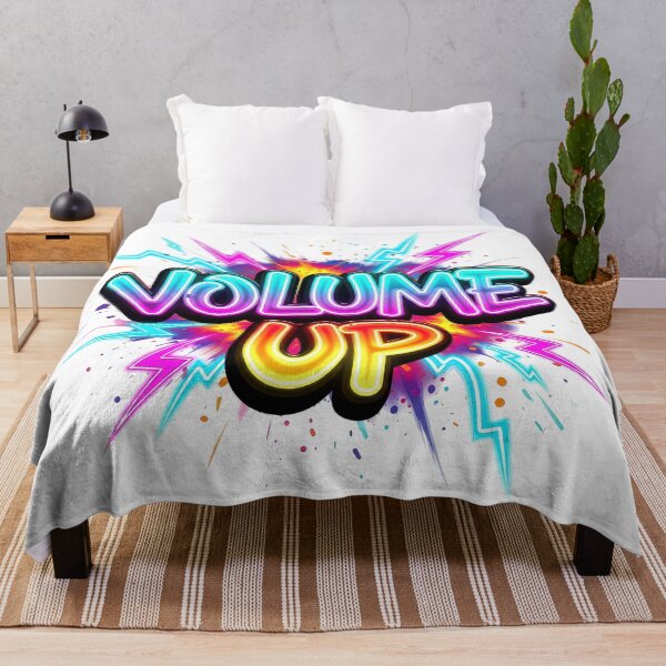 Item preview, Volume Up Neon Graffiti Splash Electric Rave Typography designed and sold by DigitalArtx-com.