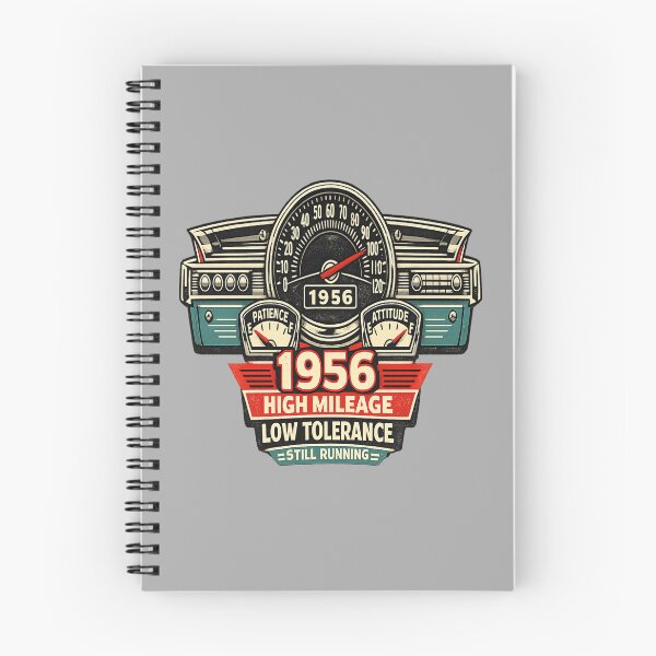 Item preview, 1956 High Mileage 70th Birthday Shirt for Classic Car Dad designed and sold by POD DYNASTY | Original Print On Demand T-Shirt Graphics.
