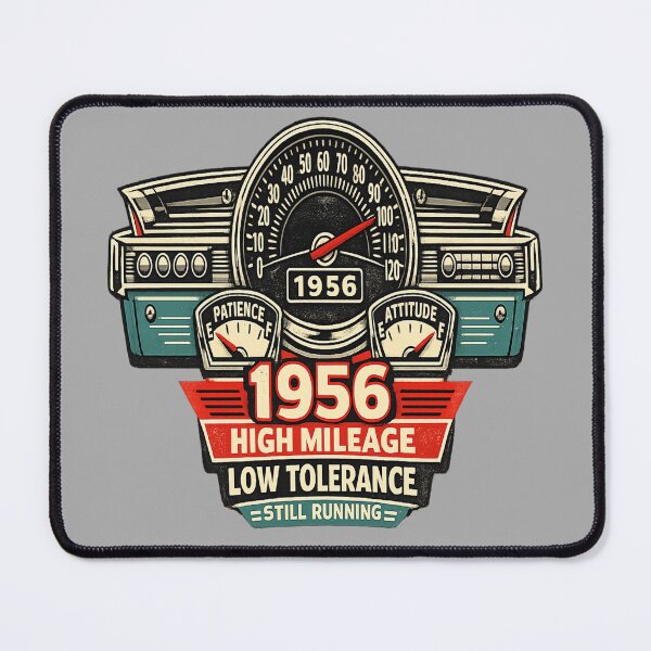 Item preview, 1956 High Mileage 70th Birthday Shirt for Classic Car Dad designed and sold by POD DYNASTY | Original Print On Demand T-Shirt Graphics.