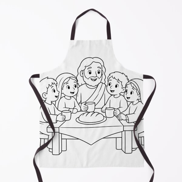 Item preview, Jesus with Children Coloring Page – Bible Story Line Art for Kids designed and sold by Krzepcia.