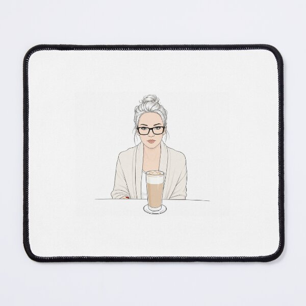 Artikelvorschau, Minimalistisches Porträt eines Kaffeemädchens entworfen und verkauft von Sztyep88.