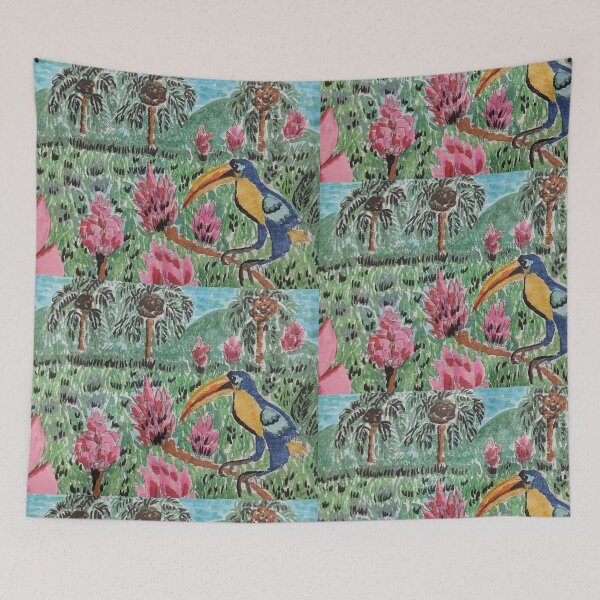 Item preview, Blue Tropical Bird in Paradise designed and sold by Aquamarineelle.