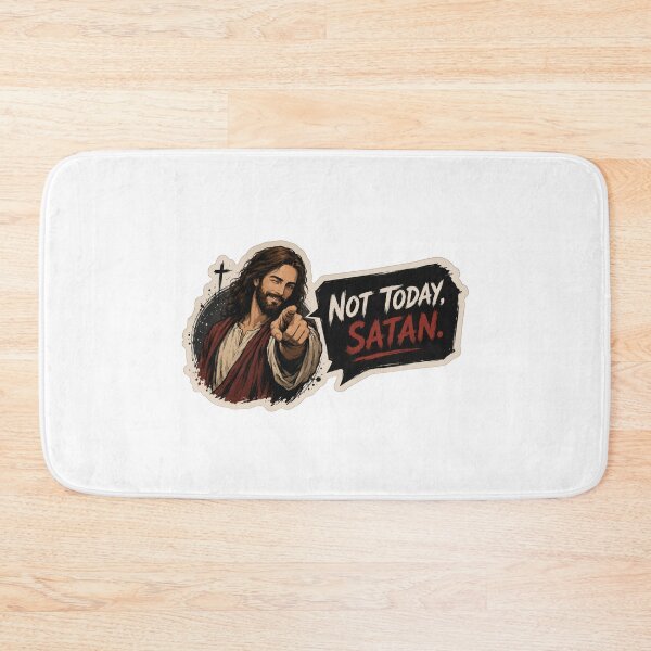 Item preview, jesus not today satan meme  designed and sold by PatternFly.