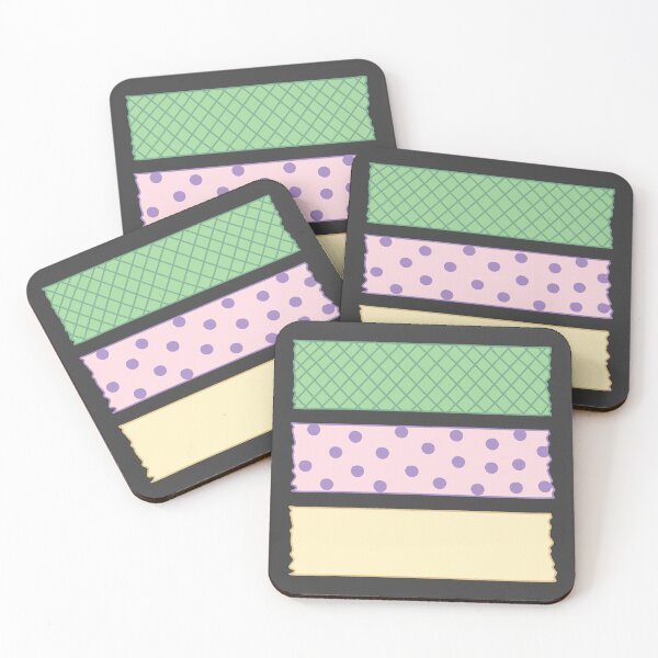Item preview, Cute Pastel Washi Tape Set Grid Polka Dot Plain designed and sold by ubborn.